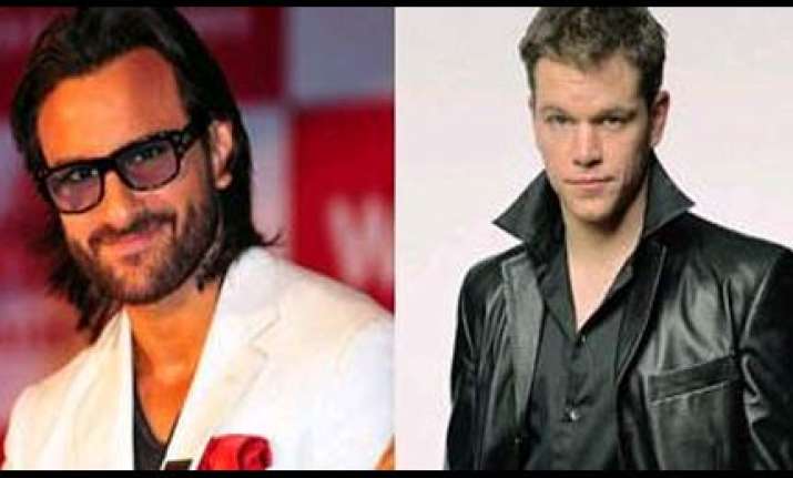 matt damon inspires saif s look in agent vinod