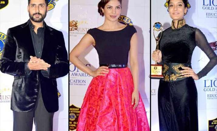lions gold awards 2015 priyanka abhishek varun lisa shimmer