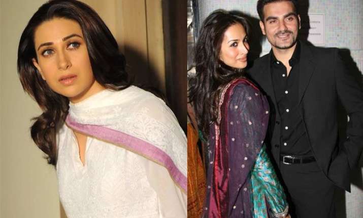 karisma kapoor to save malaika arora and arbaaz khan s