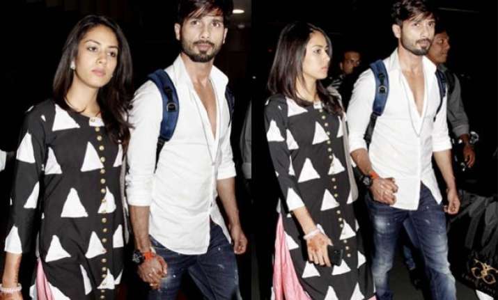 newlywed shahid kapoor mira rajput spotted hand in hand at