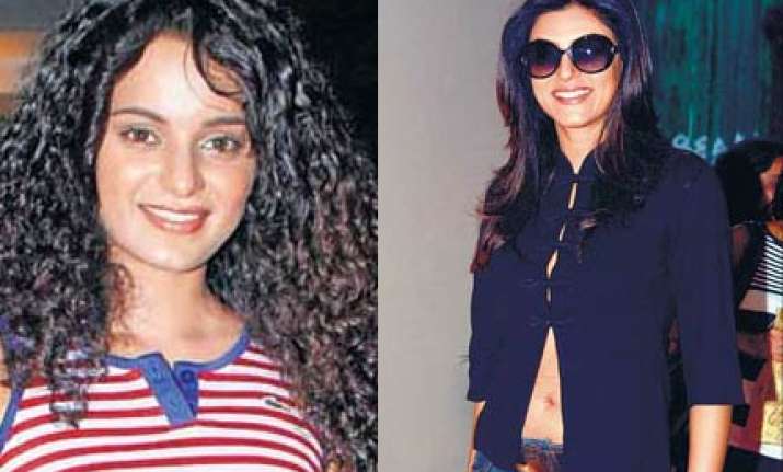 sushmita gives her t shirt to kangana