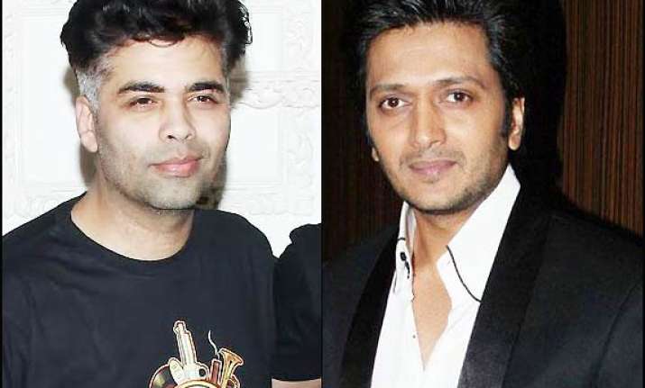 karan johar happy with riteish designed house