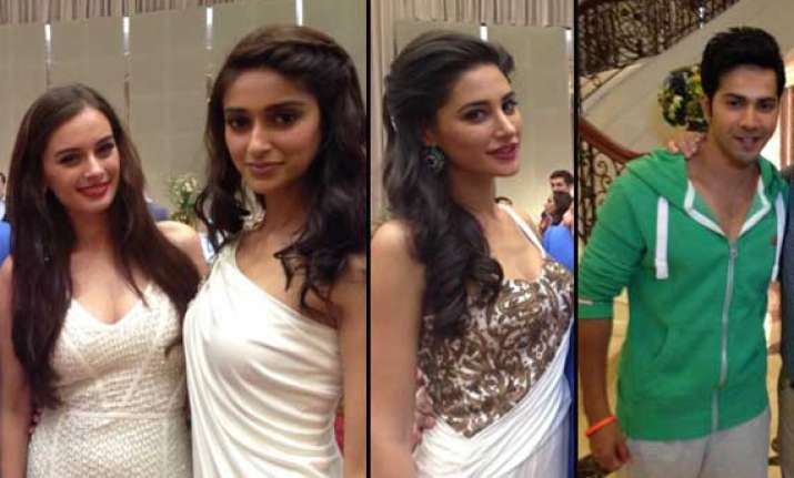 nargis ileana evelyn varun spotted on the sets of main tera