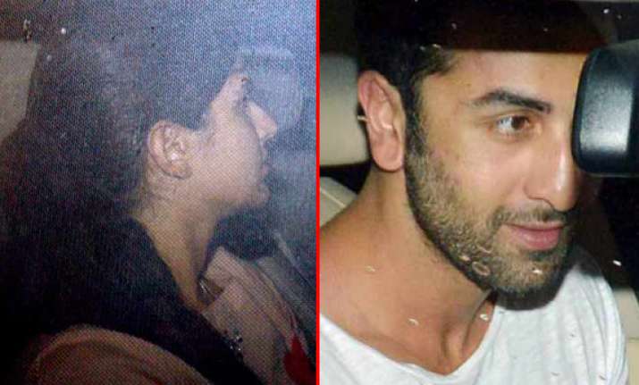 ranbir kapoor and katrina kaif spotted watching lootera