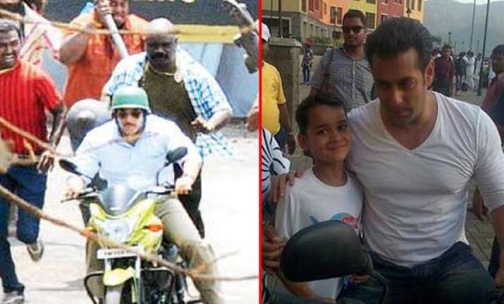salman khan spotted on the sets of mental view pics