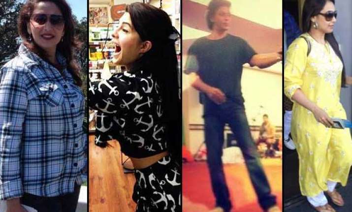 shah rukh madhuri rani jacqueline having gala time in