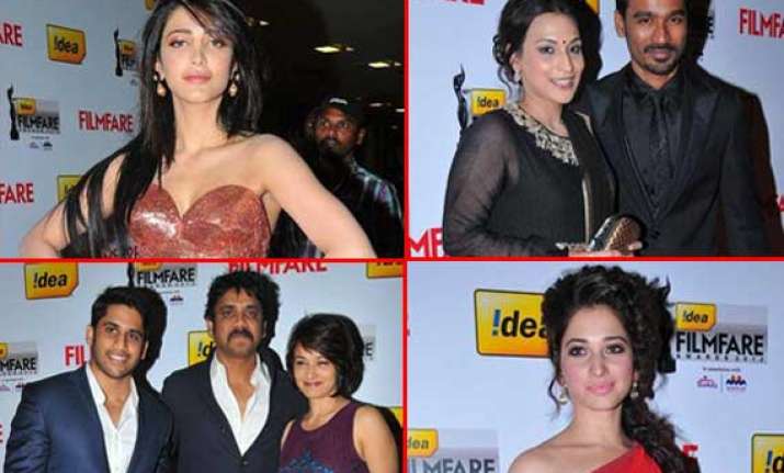 southern celebs dazzled at the red carpet of filmfare