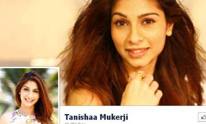 tanishaa mukerji launches facebook page