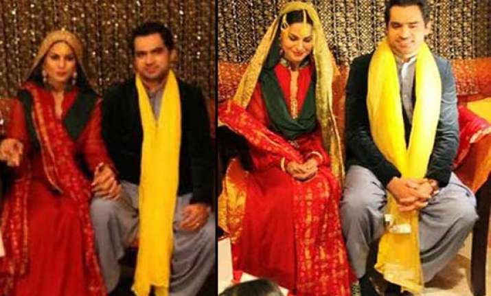 veena malik and asad bashir s nikah pics