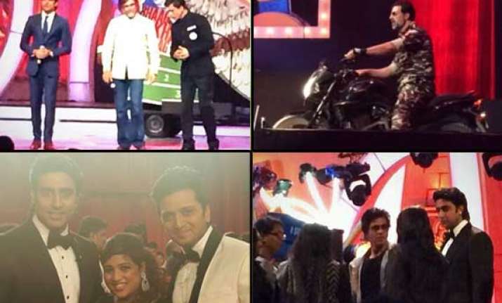 zee cine awards 2014 shah rukh deepika ranveer set the