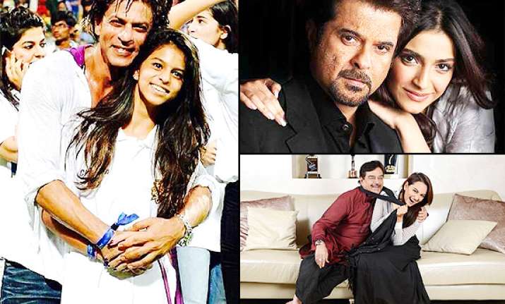 father s day special srk suhana anil sonam bollywood s most