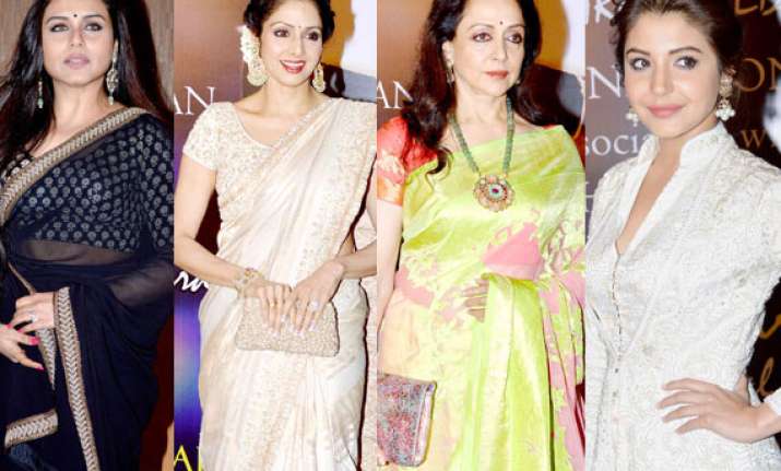 sridevi hema malini anushka and rani at yash chopra
