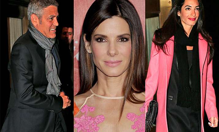 sandra bullock upset with george clooney engagement