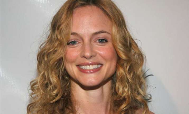 heather graham displays yoga skills