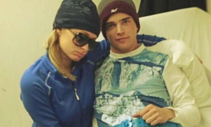 hilton spends birthday in hospital