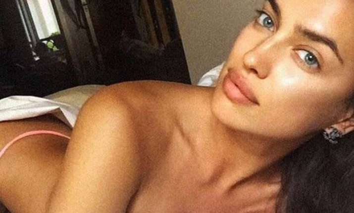 irina shayk shares topless selfie