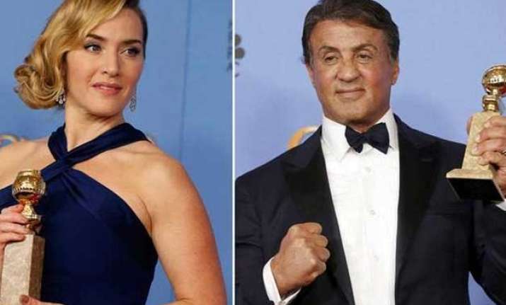 sylvester stallone kate winslet win at golden globe awards