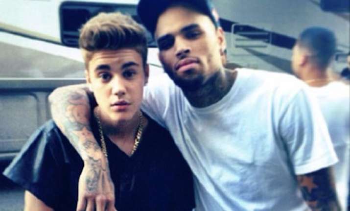 justin bieber chris brown reunion in studio
