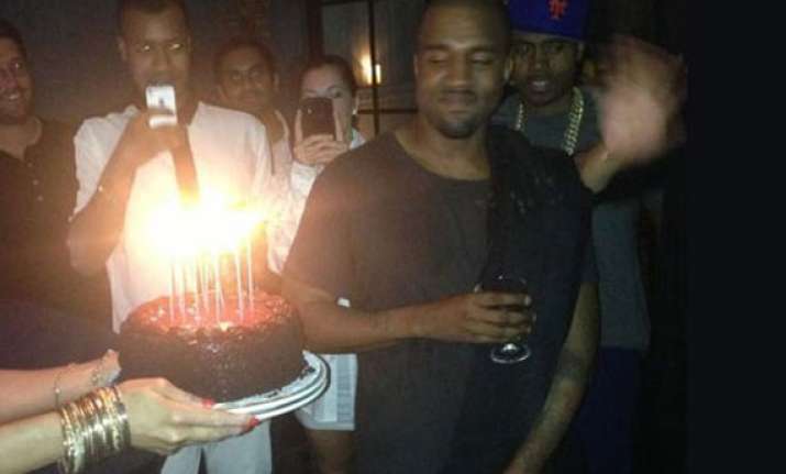 kanye west celebrates birthday without kim