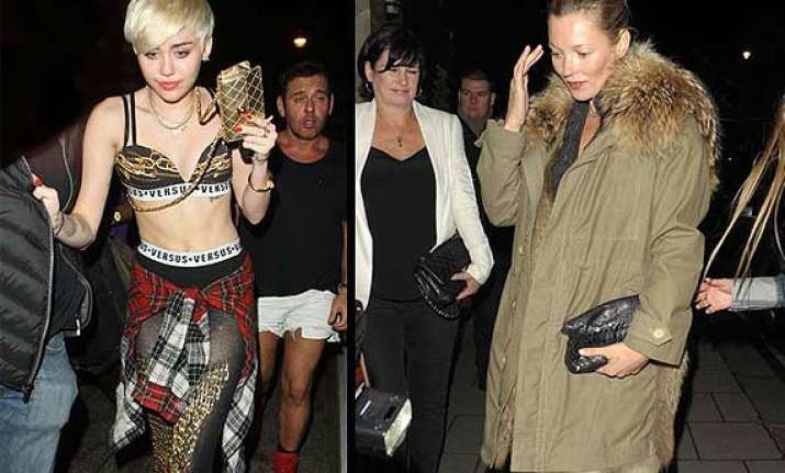 miley cyrus kate moss have a raunchy night out