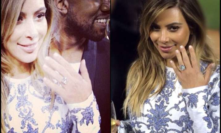 kim kardashian gets engaged to beau kanye on her 33rd