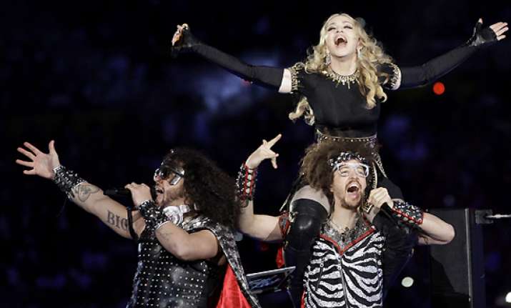 l.m.f.a.o rocks the super bowl with madonna