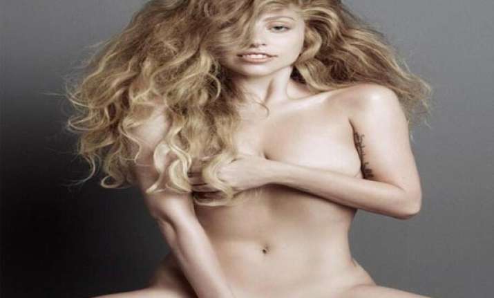 lady gaga poses naked for magazine