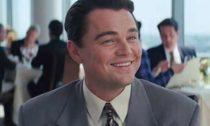 leonardo dicaprio in pain from wolf of... injury