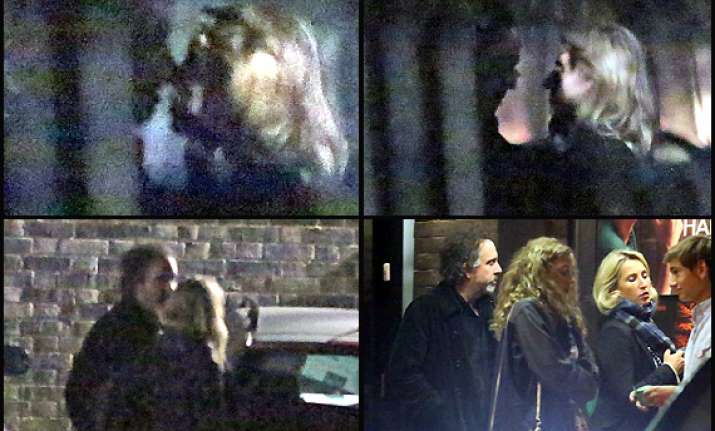 tim burton spotted kissing mystery woman view pics