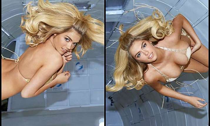 bikini clad kate upton poses in zero gravity see pics