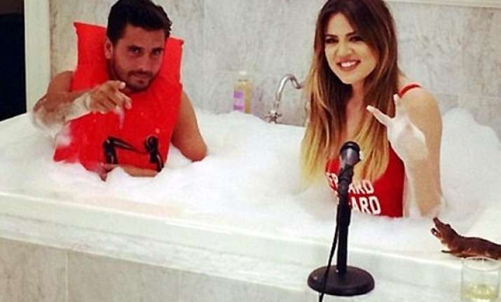 scott disick spotted having fun time bathtub with khloe