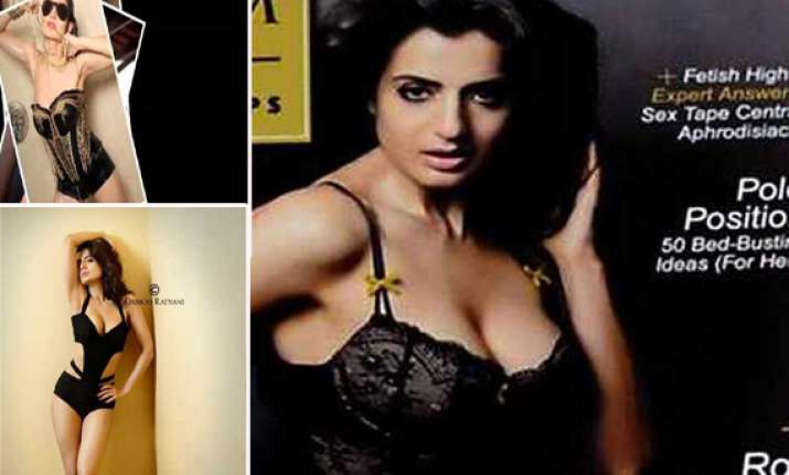 ameesha patel flaunts cleavage and much more on maxim