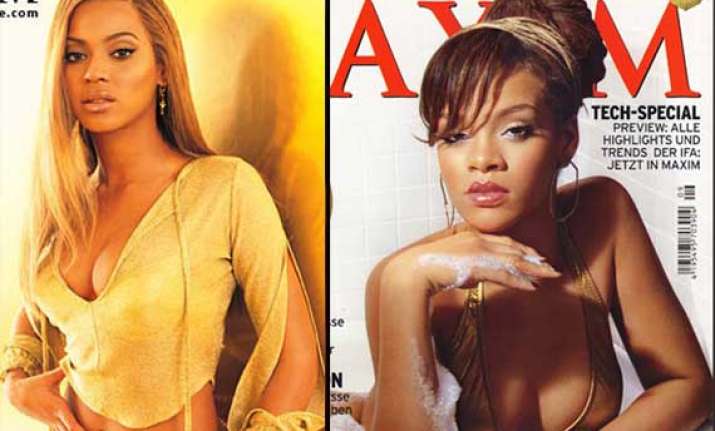 beyonce rihanna in maxim hot 100 list view their hot pics