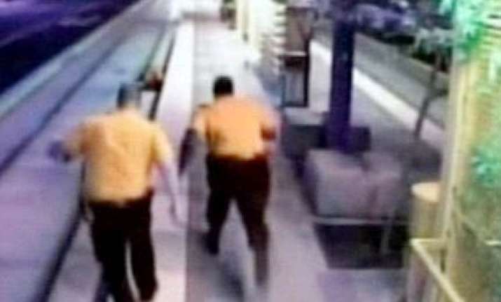 terrifying video of police saving a tramp from rail tracks