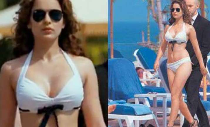 kangna shows off her curves in a bikini