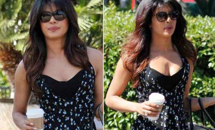 priyanka chopra spotted in an eye popping dress in usa view
