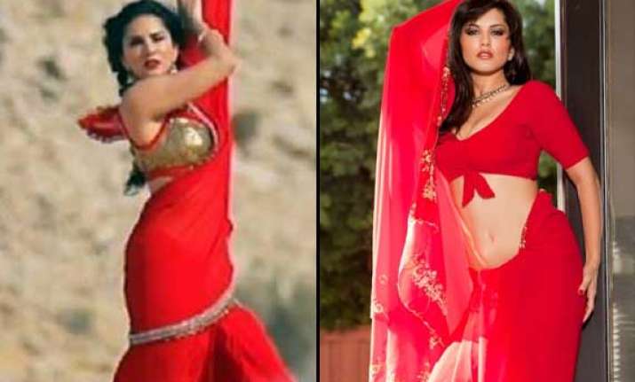 sunny leone to sizzle in red sari for her first punjabi