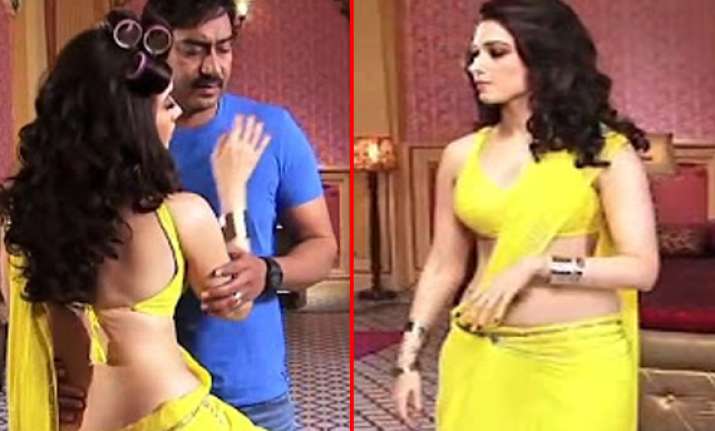 tamannaah seen romancing ajay on himmatwala sets