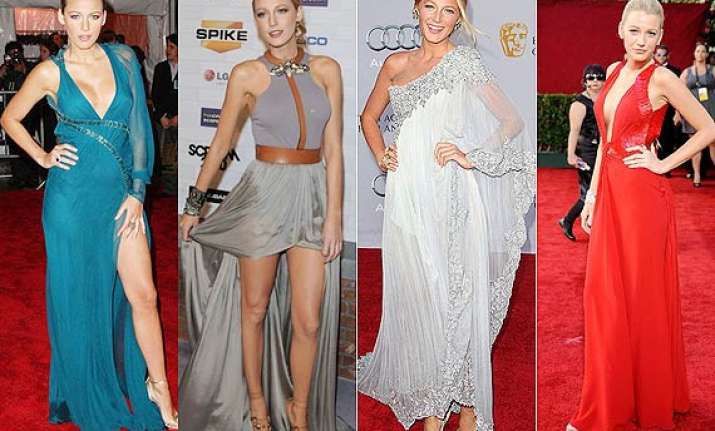 blake lively goes for comfort on red carpet see pics