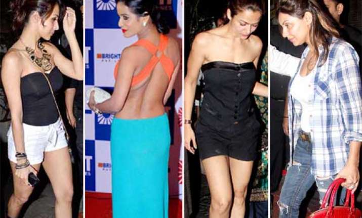 bollywood babes who sizzled in skimpy attires at recent