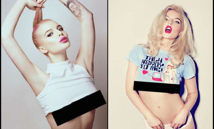 helen flanagan goes topless for 2014 calendar photoshoot