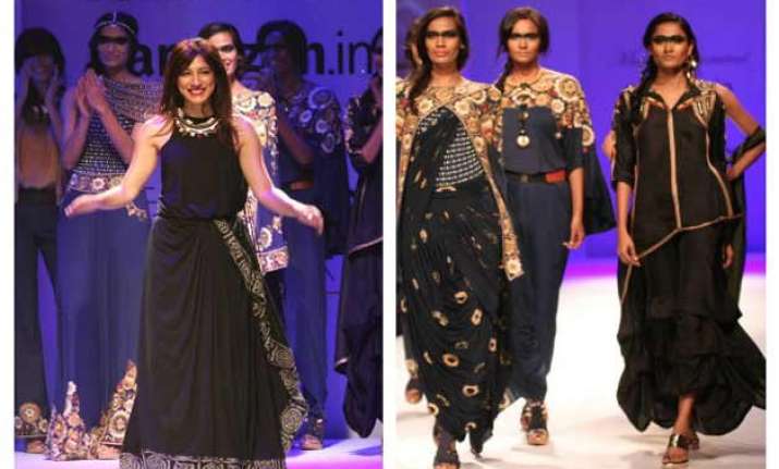malini ramani rina dhaka unfold winter story on aifw ramp