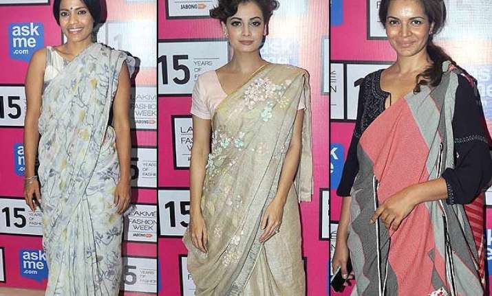 lakme fashion week 2015 indian textile day sees innovative
