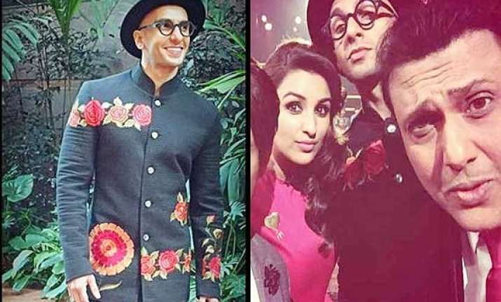 ranveer singh goes all flowery and unconventional at kbc 8