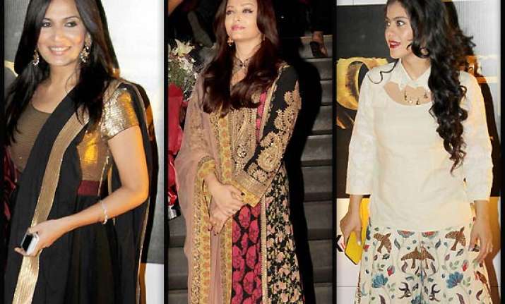 aishwarya kajol soundarya look voguish at kochadaiyaan