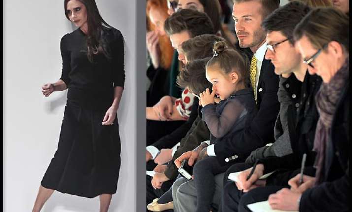 new york fashion week beckham s runway show is a family