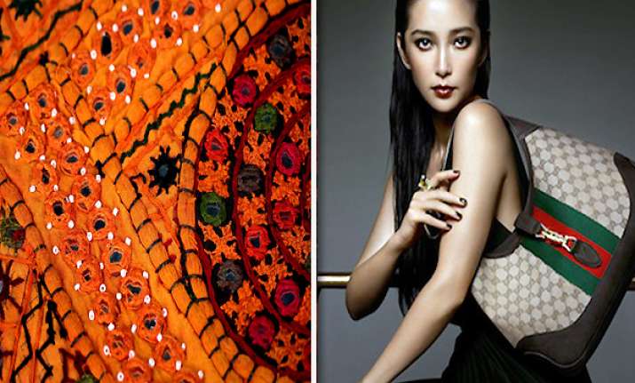 now catch gucci in gujarati patola fendi in jamdani
