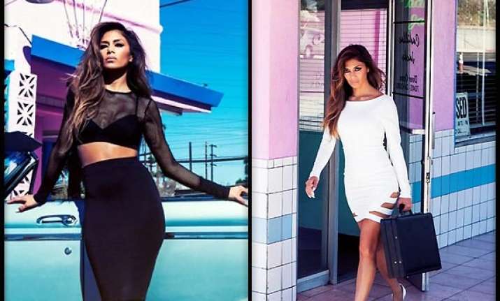 nicole scherzinger oozes oomph in missguided promotional