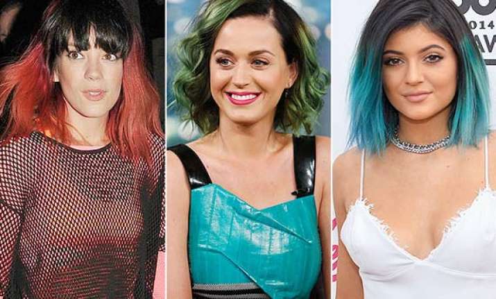 singer lily allen follows kylie jenner sports red locks