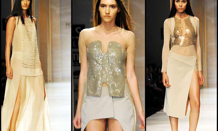 skin tone dominated line by rohit rahul at wifw 2014 view